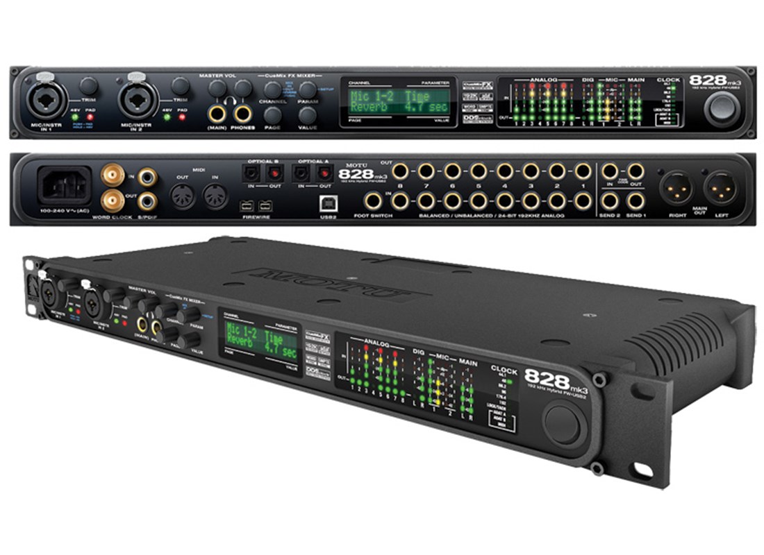 MOTU 828mk3 Hybrid | Interfaz de Audio 28x30 |